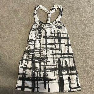 Black and White Textured Tank Top